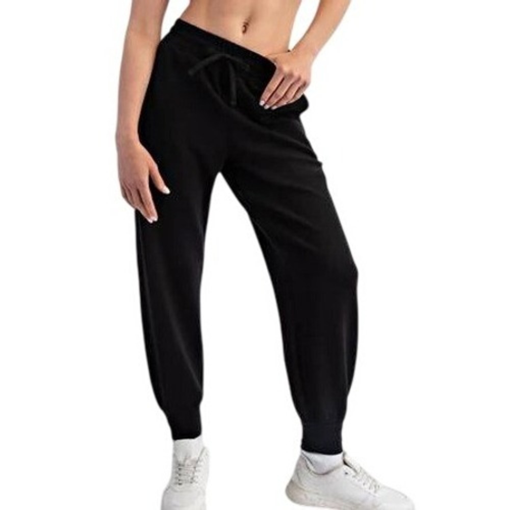 Rae Mode Black Modal Scuba Joggers  Buttery Soft Made in USA Size M